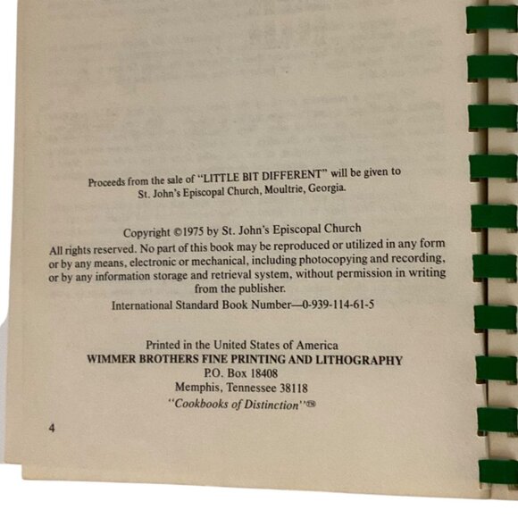 Little Bit Different! Cookbook St Johns Episcopal Church Moultrie GA 1975 - Picture 5 of 13